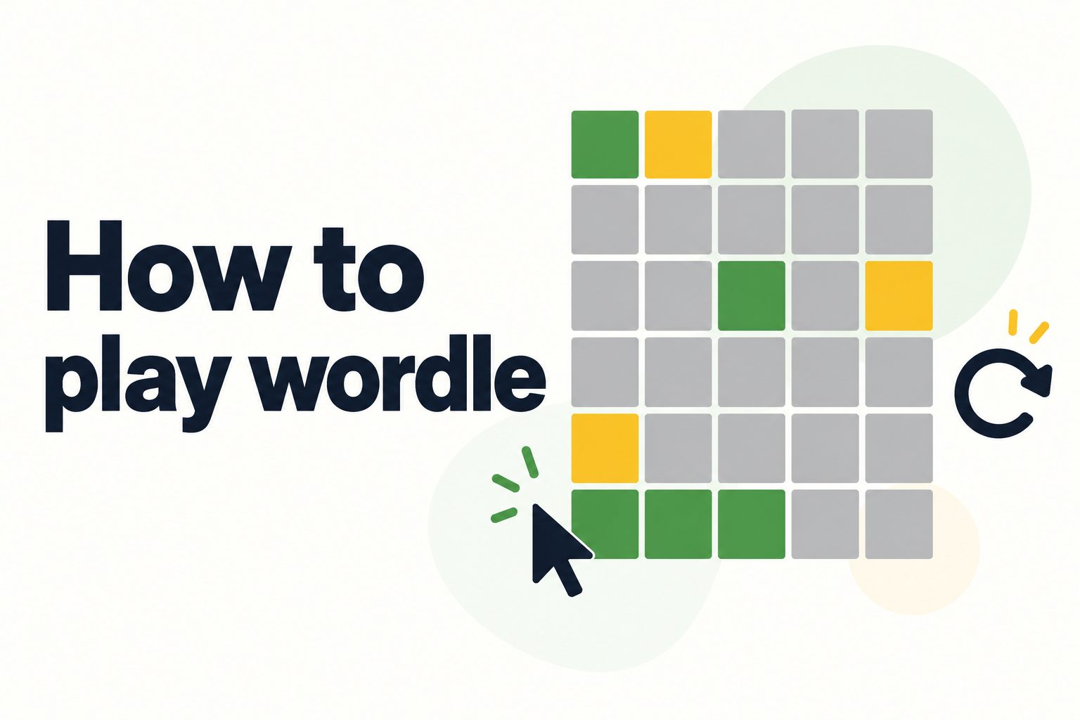 Colorful Wordle-style letter tiles spelling “WORDLE” on a game board